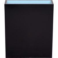 Black Aluzinc Tall Trough Planter with Plastic Insert - Black