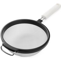 KitchenAid Mesh Sieve, Stainless Steel Sieve Cooking Utensil with Durable Handle - White