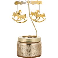 Scented Candle with Carousel Decoration - Gold