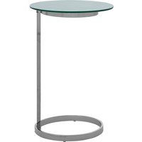 Oria End Table With White Marble Effect Top - Silver