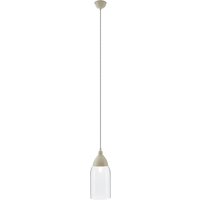Oslo White Glass and Iron Pendant Light - White
