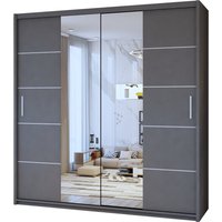Leeds Sliding Door Wardrobe - Grey / 180cm