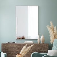 Matt Silver Aluminium Framed Modern Wall Mirror - Silver