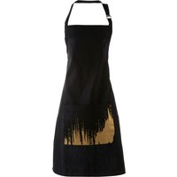 Modern Retro Black Apron - Black, Gold