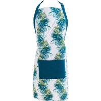 Winter Palm Apron - White, Blue, Yellow