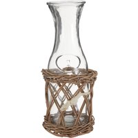 Country Cottage Carafe with Willow Basket - Clear