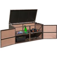 330L Outdoor PE Wicker Storage Box - Brown