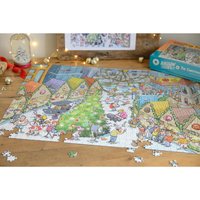 Djigsaw Vu at the Christmas Market 2 x 1000 Jigsaw Puzzles - Neutral