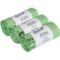 BioLiner 30 Litre Compostable Food Waste Bin Bags - Green / 3