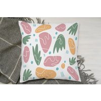 Abstract Nature Illustrations Cushion - Blue / 45