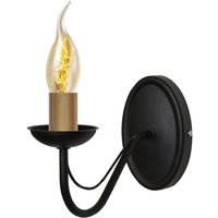 Malbo Candle Wall Lamp Black Patina 25cm - Black