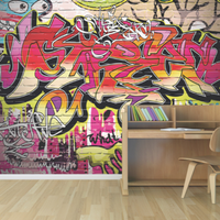 City Graffiti Wall Mural - Multi / Large