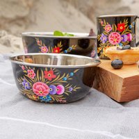 Hand-Painted Picnic Snack Bowls - Carbon / 1