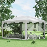 Outsunny Outdoor Party Tent Shelter 84C-022V03WT - White