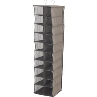 20 Compartments Non Woven Hanging Organizer For Shoes - Grey