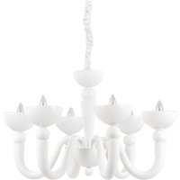 Bon Bon 6 Light Multi Arm Chandelier White Finish, E14 - White