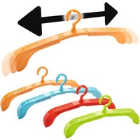 4 x Extendable Clothes Hangers - Multicoloured