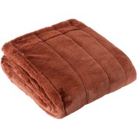 Empress Faux Fur Throw - Rust / 180cm