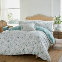 Bella Reversible Floral Duvet Cover Set - Blue / Double