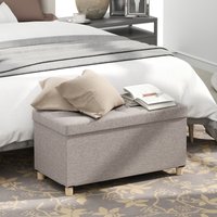 Storage Ottoman Bench Linen Bed Bench - Grey