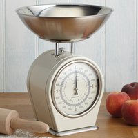 KitchenCraft Living Nostalgia 4Kg Mechanical Scales, Cream, Gift Boxed - Cream