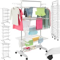 Odelia Drying Rack With Wheels - White/Chrome