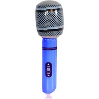 Cheetah Party Inflatable 20cm Microphone Yodel - Blue