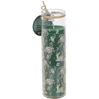 Forest Rain Tube Candle Soothing Scent Elegant Fox Fawn Design Burn - Teal