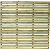 Empire Slatted Fence Panels 6ft x6ft (Pack of 4) - Green