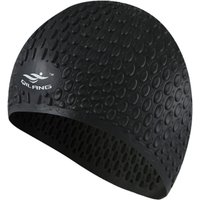 Water Droplet Designed Swimming Cap - Black
