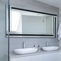 Dalton Black All Glass Full Length Mirror - Black