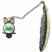 Luminous Metal Vintage Bookmark - Owl / 2cm