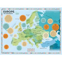 Prisoners of Geography Europe Map 500 Piece Jigsaw Puzzle - Neutral
