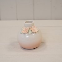 Small Contemporary Pink Floral Vase for Home Decor - Pink
