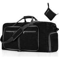 Large Gym or Travel Duffel Bag - Black / 68.8cm