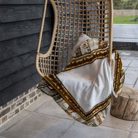 Rustic Egyptian Frame Blanket - Brown