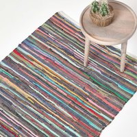 Homescapes Recycled Cotton Chindi Rug - Multi Colour / 240cm