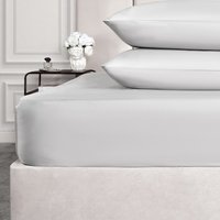 Highams, 400 Thread Count Soft Cotton Luxury Fitted Bed Sheet - Silver / Single Highams, 400 Thread Count Soft Cotton Luxury Fitted Bed Sheet - Silver / Single