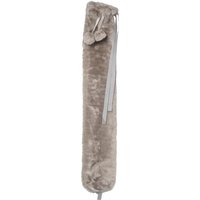 Plush Long Hot Water Bottle Cover - Grey