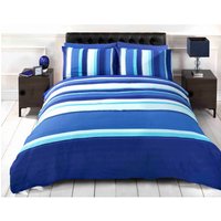 Detroit Striped Duvet Cover Set - Blue / King