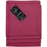 Cotton Fabric 4 Napkins Set - Plum