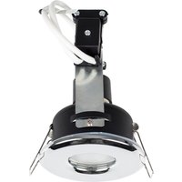 6 Pack Bathroom Shower IP65 Polished Chrome GU10 Recessed Ceiling Downlights - Silver