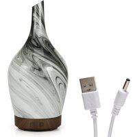 Aroma Atomiser Glass Abstract USB Diffuser Ultrasonic - White
