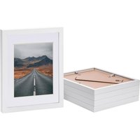 Photo Frames with 5x7" Mount - 8x10" - White - Pack of 5 - White
