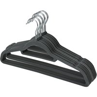 Velvet Coat Hangers Non-Slip Clothes Suit Hangers for Adults - Grey