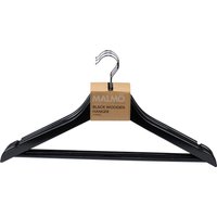 Pack of 3 Malmo Wooden Hangers - Black