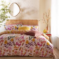 Protea Floral Reversible Duvet Cover Set - Pink / King