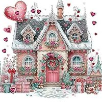 Magical Love Hearts House Diamond Art Painting - multi