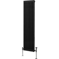 Traditional Column Radiators - Black / 7cm / 180cm / 38cm