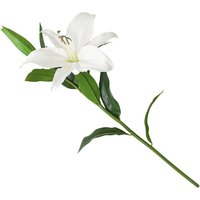 Artificial Casablanca Lily Flower Stem L60cm - White